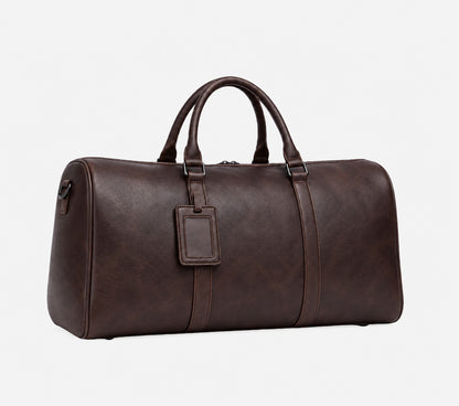 Personalisierte geprägte Leder-Reisetasche, individuelle Monogramm-Reise-Sporttasche