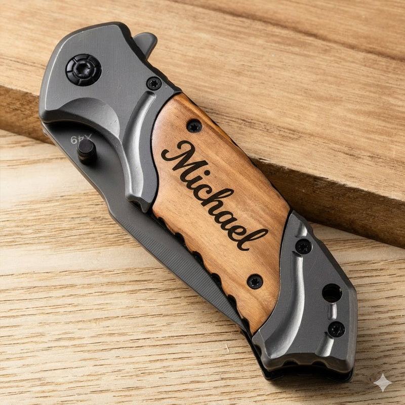 Personalized Engraved Pocket Knife – Custom Gift for Men