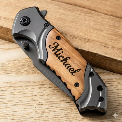 Personalized Engraved Pocket Knife – Custom Gift for Men