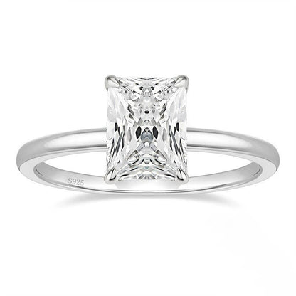 3CT 925 Sterling Silver Engagement Rings Solitaire Cubic Zirconia CZ Wedding Promise Rings for Her