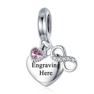 Personalized Charm Bracelet in Sterling Silver – Valentine’s Day Jewelry for Women