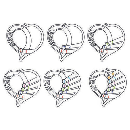 Custom 925 Sterling Silver Heart-Shaped Family Name & Birthstone Pendant Necklace - Personalized Jewelry