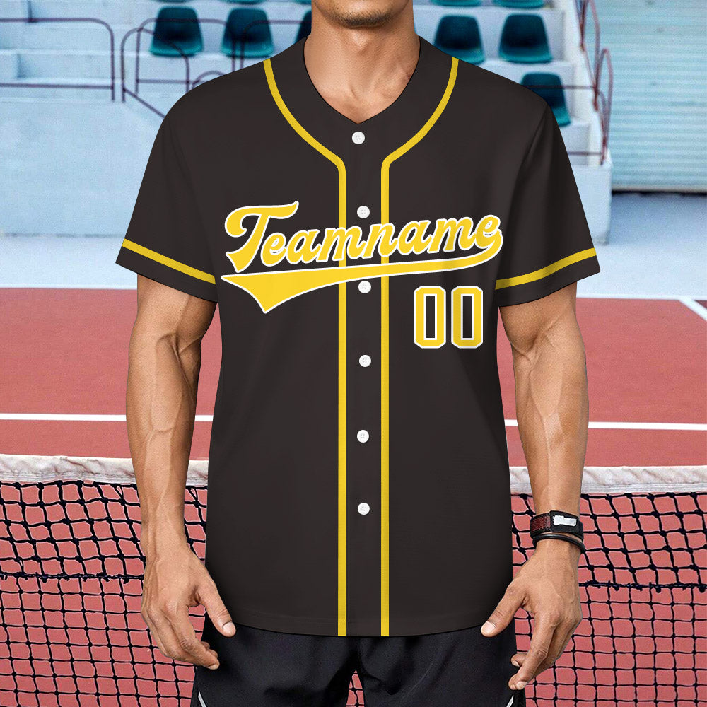 Custom Men Baseball Button Down Jersey Hip Hop Baseball Shirt Stitched Name Number