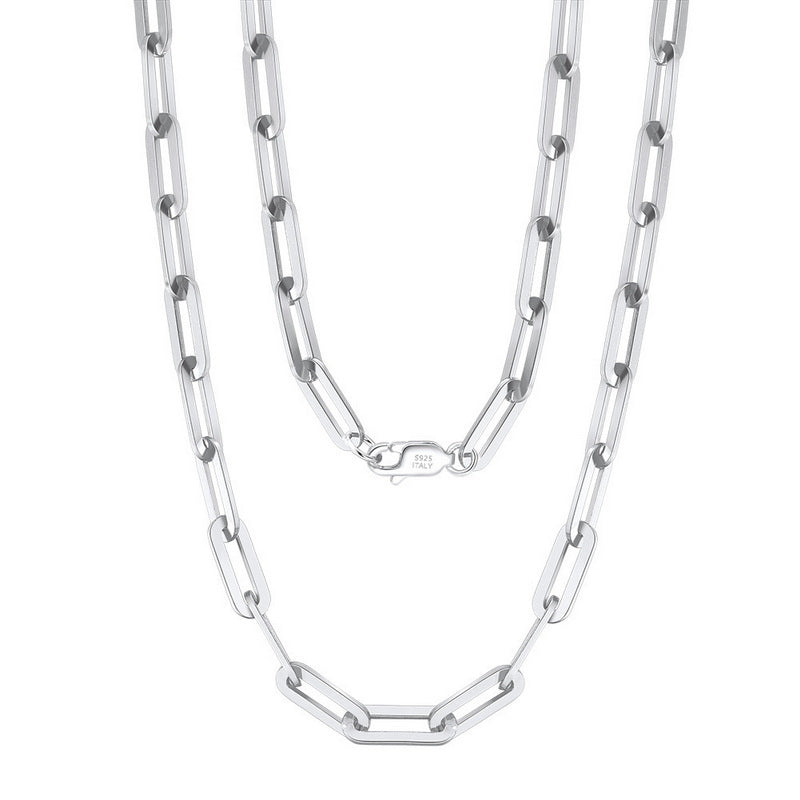 Custom Nameplate Necklace in Multiple Fonts - 925 Sterling Silver
