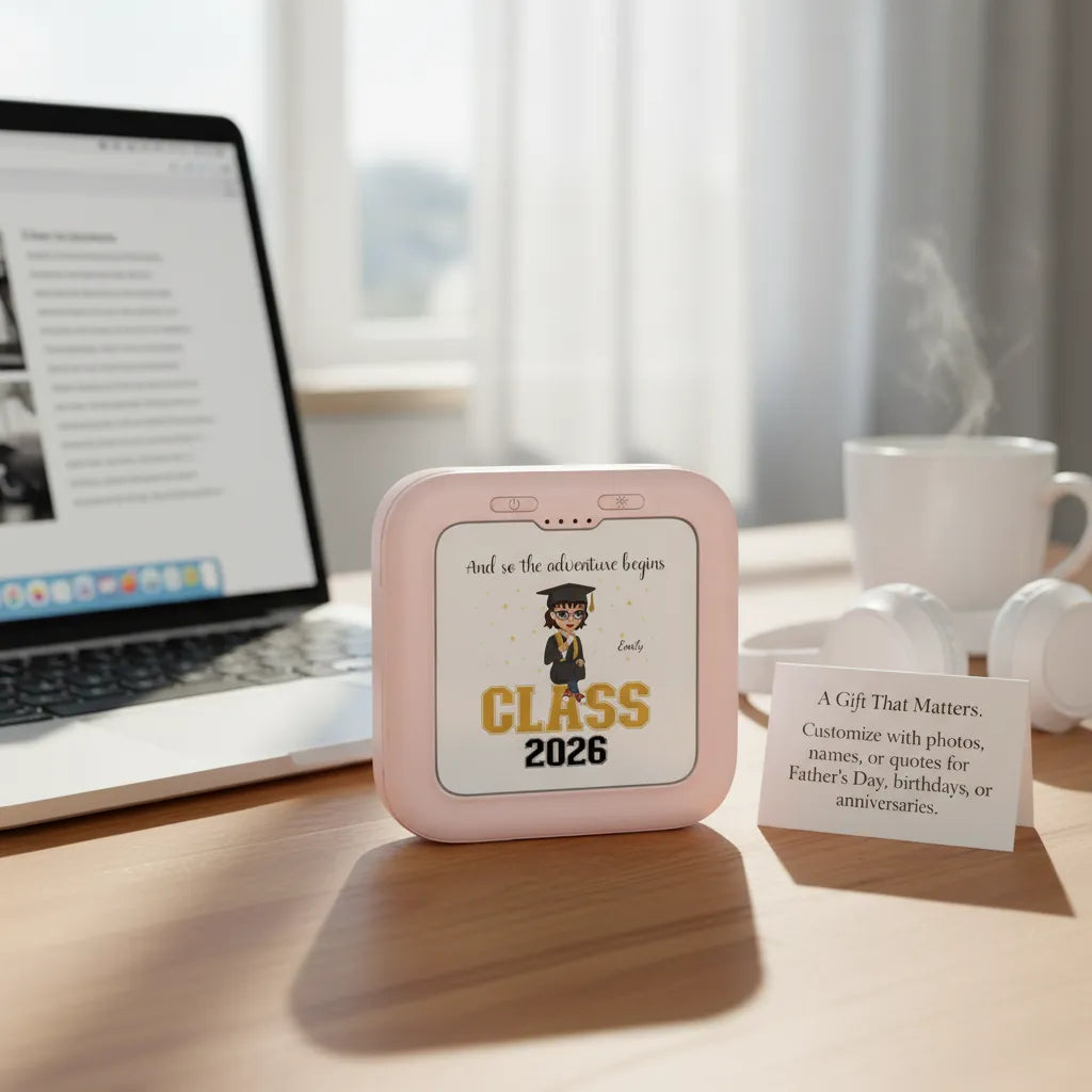  Personalized Class of 2026 Graduation Portable Charger with-Makeup Mirror.