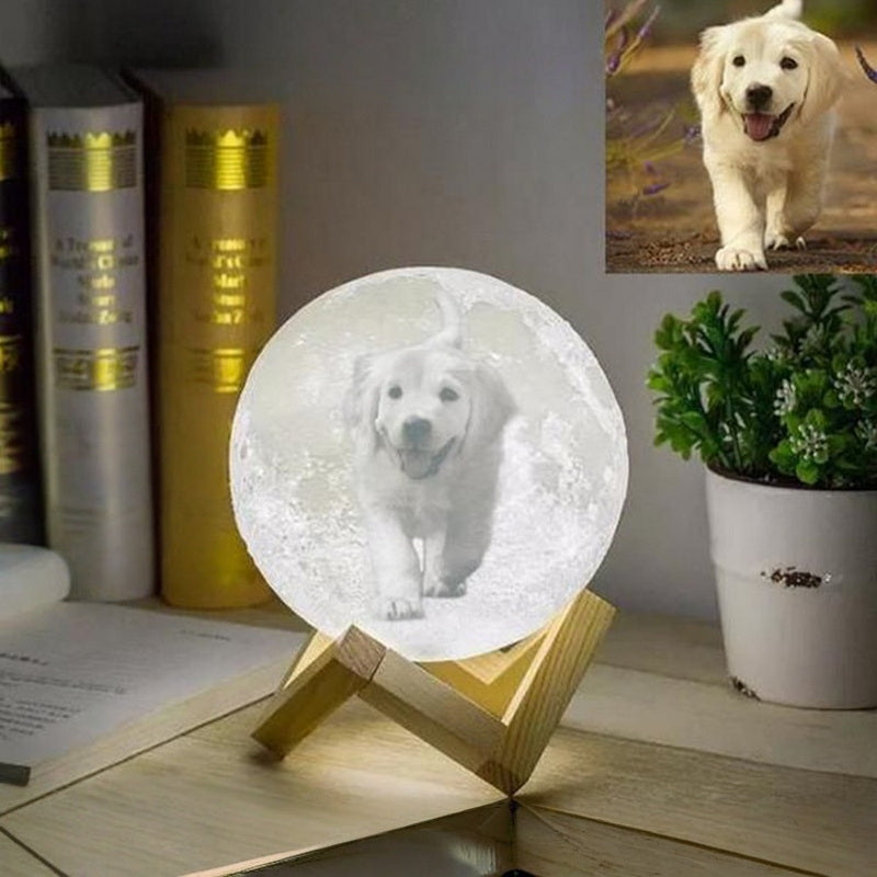 Personalized Photo Moon Lamp Custom Engraved 3D Night Light