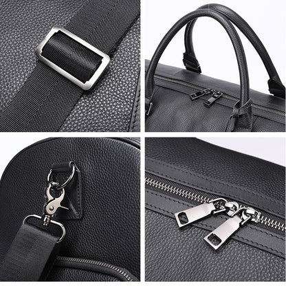 Personalized Embossed Leather Duffle Bag,Custom Monogram Travel Gym Bag