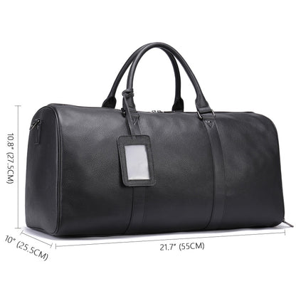 Personalized Embossed Leather Duffle Bag,Custom Monogram Travel Gym Bag