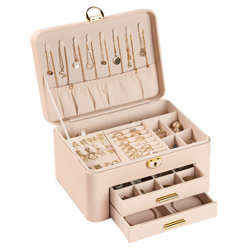 Personalized Leather Jewelry Box with Custom Name Printing,Perfect Gift for Women