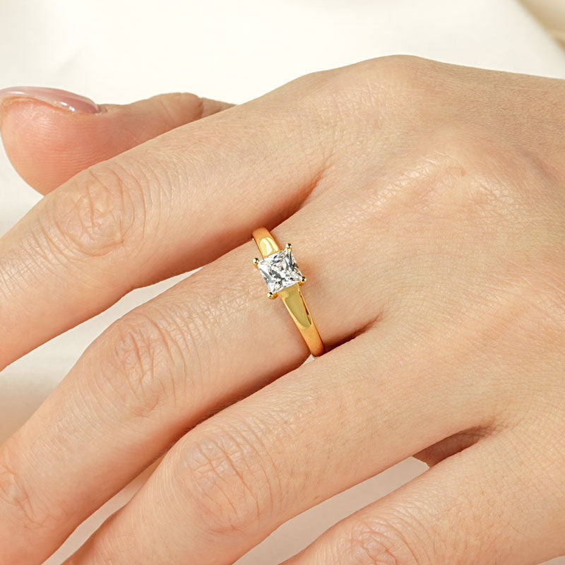 3CT 925 Sterling Silver Engagement Rings Solitaire Cubic Zirconia CZ Wedding Promise Rings for Her