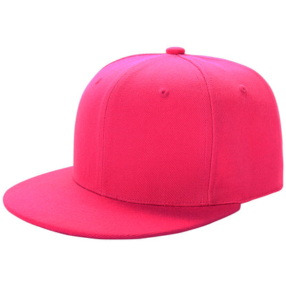 Custom Snapback Baseball Hat Cap Hip Hop Style  Flat Bill Blank Solid Color Adjustable Size