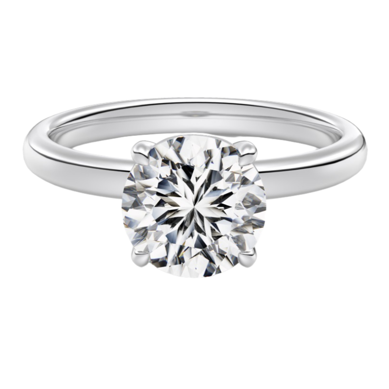 3CT 925 Sterling Silver Engagement Rings Solitaire Cubic Zirconia CZ Wedding Promise Rings for Her