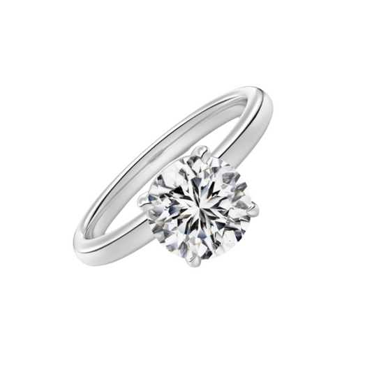 3CT 925 Sterling Silver Engagement Rings Solitaire Cubic Zirconia CZ Wedding Promise Rings for Her