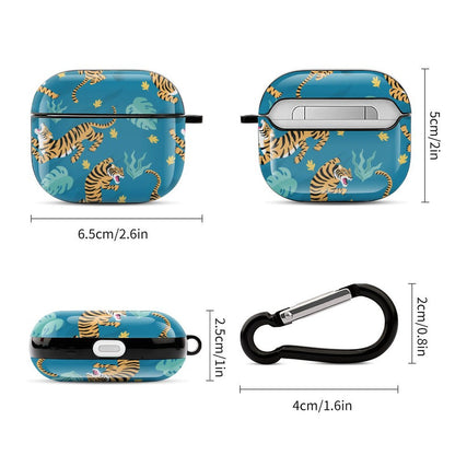 Dimensions of the Custom AirPods 3rd Gen Case Cover and Keychain size.