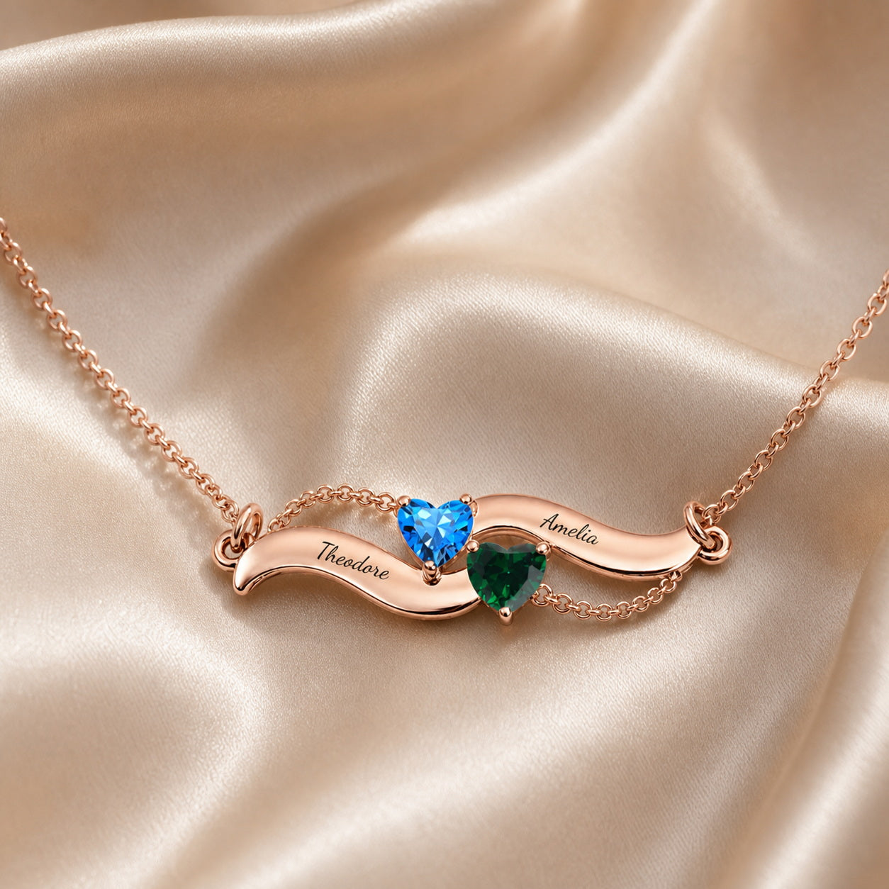 Angel wing necklace in a gift scene