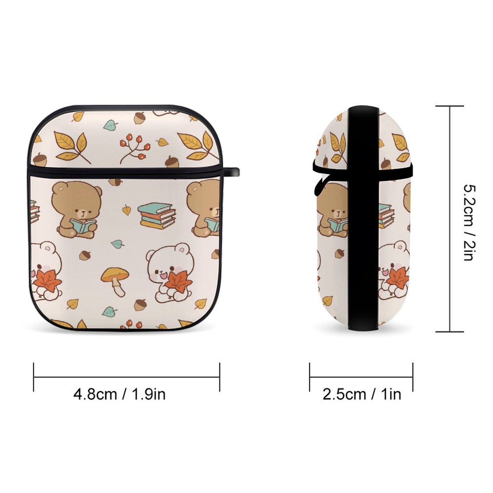 Dimensions for Apple AirPod Case Cover, fits 1st & 2nd Gen.