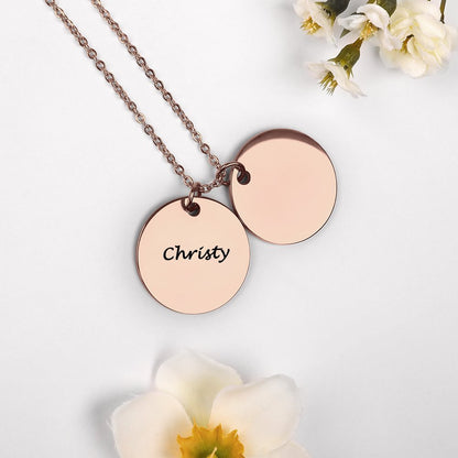 Personalized Couple Engraved Necklace for Women Custom Dainty Letter Date Anniversary Necklace for Couple, Customized Jewelry Pendant Necklace Gifts