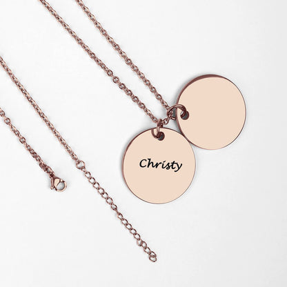 Personalized Couple Engraved Necklace for Women Custom Dainty Letter Date Anniversary Necklace for Couple, Customized Jewelry Pendant Necklace Gifts