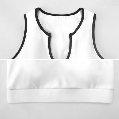 Custom Medium Support Womens U Neck Sports Bra Crop Top Workout Yoga Sport Bra