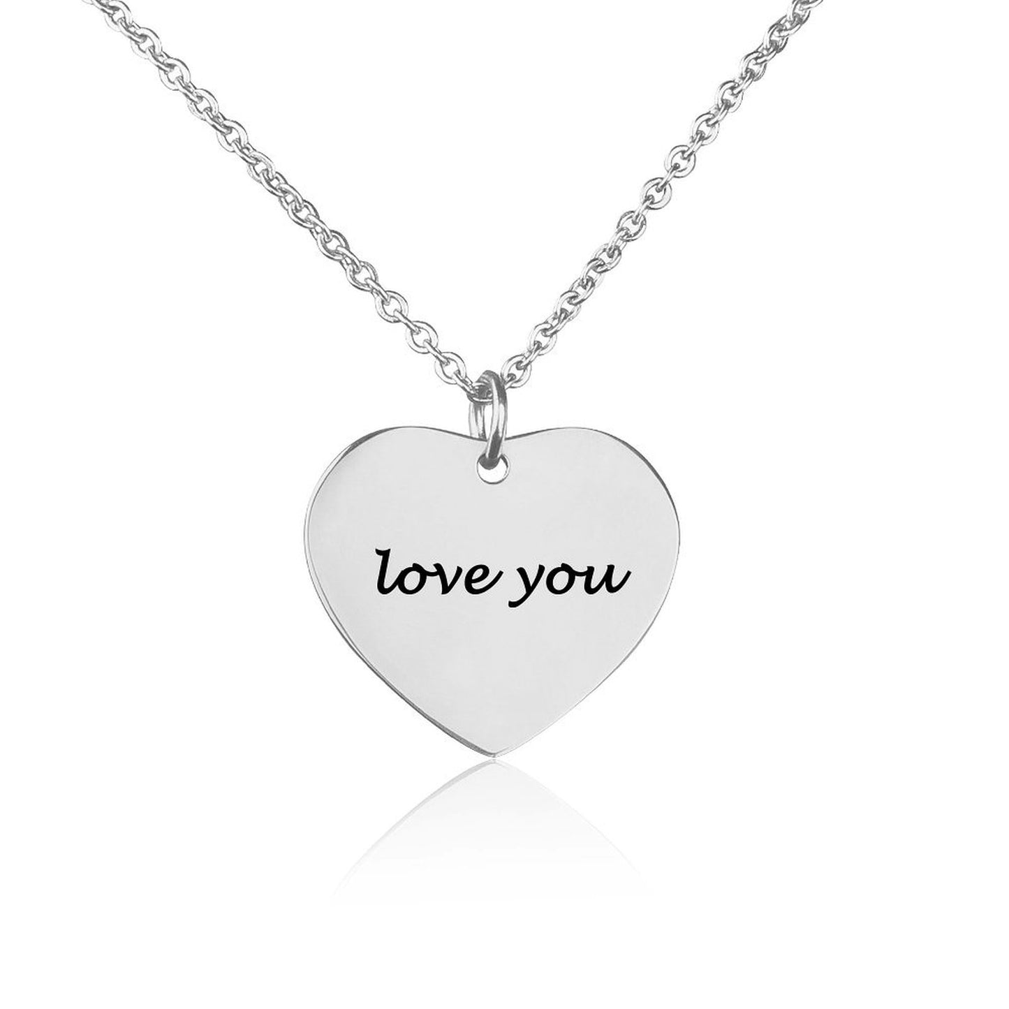 Heart Charm Necklace Personalized Name Engraved for Women Friendship Best Friend Birthday Gift Custom  Mother's Day