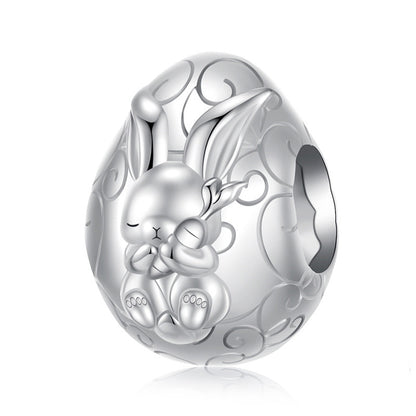 Custom Sterling Silver Easter Bunny Charm Bracelet