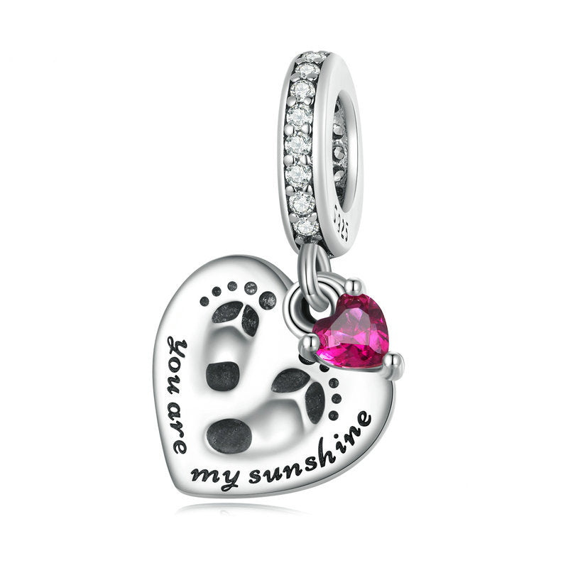 Custom Sterling Silver Charm Bracelet for Mother Day Gift from Daughter Son