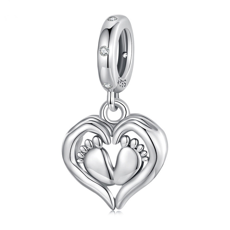 Custom Sterling Silver Charm Bracelet for Mother Day Gift from Daughter Son