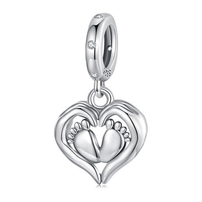 Custom Sterling Silver Charm Bracelet for Mother Day Gift from Daughter Son
