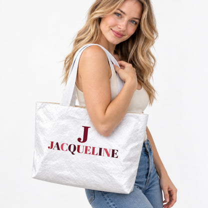 Personalized Initial & Name Tote Bag for Women, Custom Monogram Gift for College, Work, Travel & Everyday Use