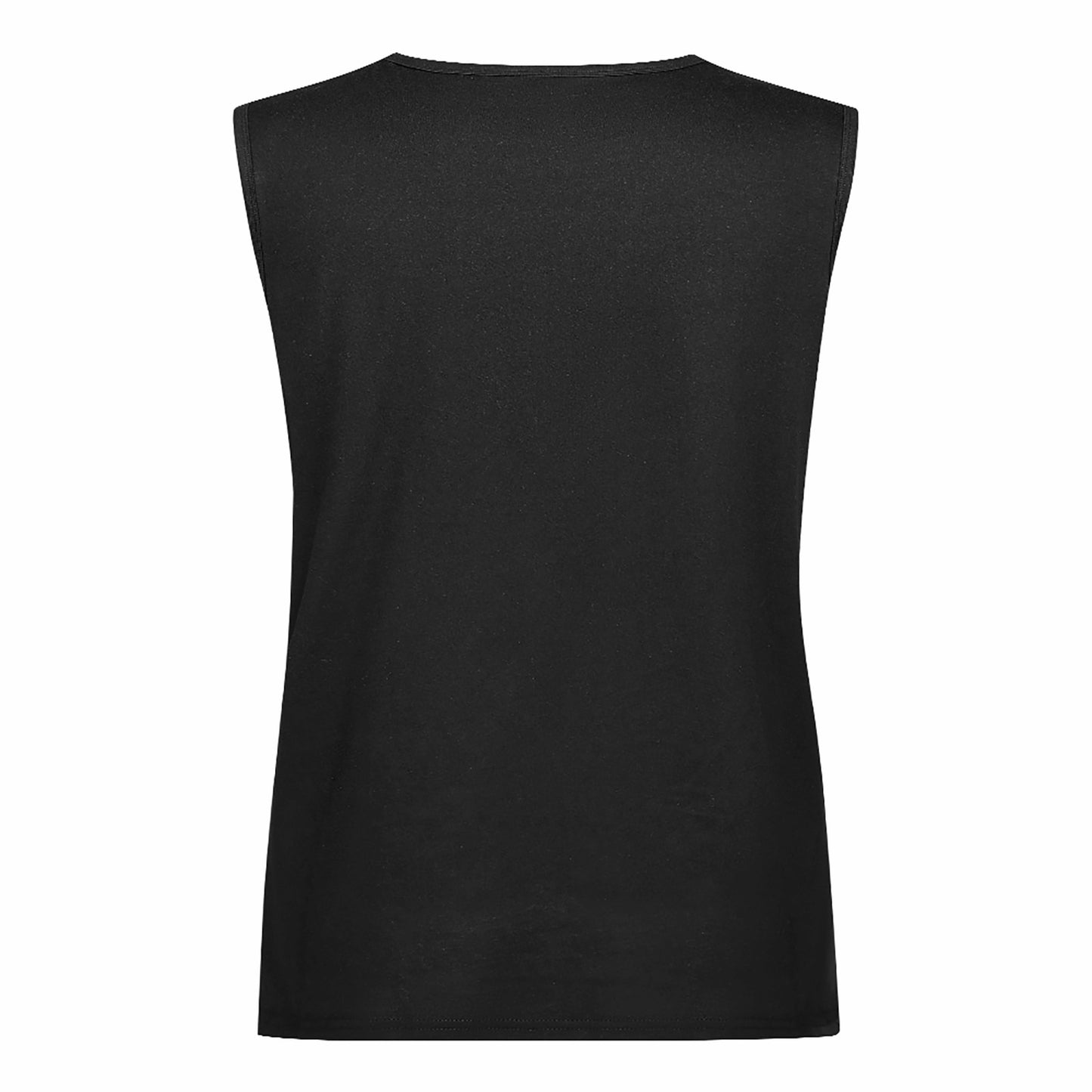 Classic Muscle Tee Top Black Back View For Men.
