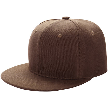 Custom Snapback Baseball Hat Cap Hip Hop Style  Flat Bill Blank Solid Color Adjustable Size