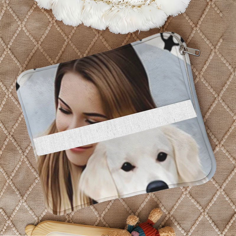 Foldable pet memorial blanket in its zipper pillow form