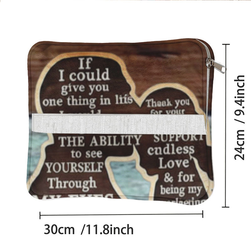 Custom Text Blanket Pillow | Personalized Gift for Dad