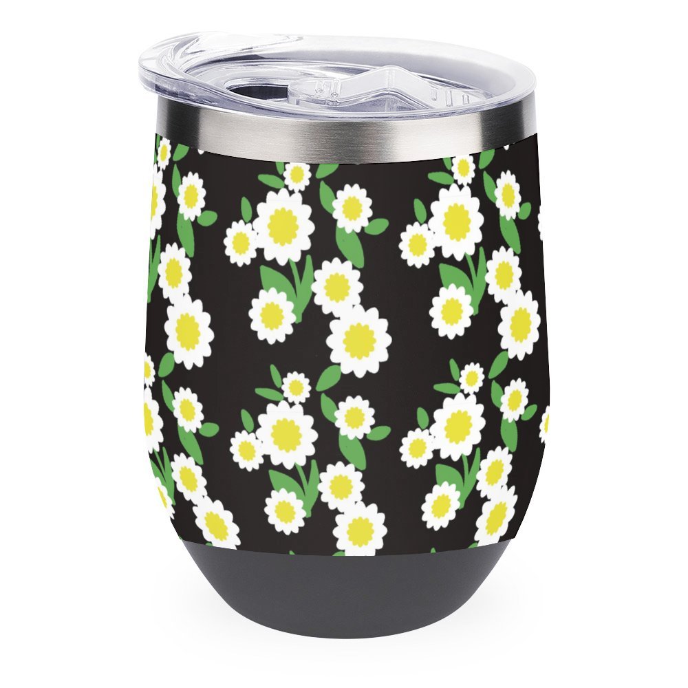 Custom 12oz Insulated Stemless Wine Cup with full print design.