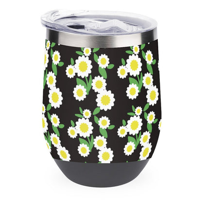 Custom 12oz Insulated Stemless Wine Cup with full print design.