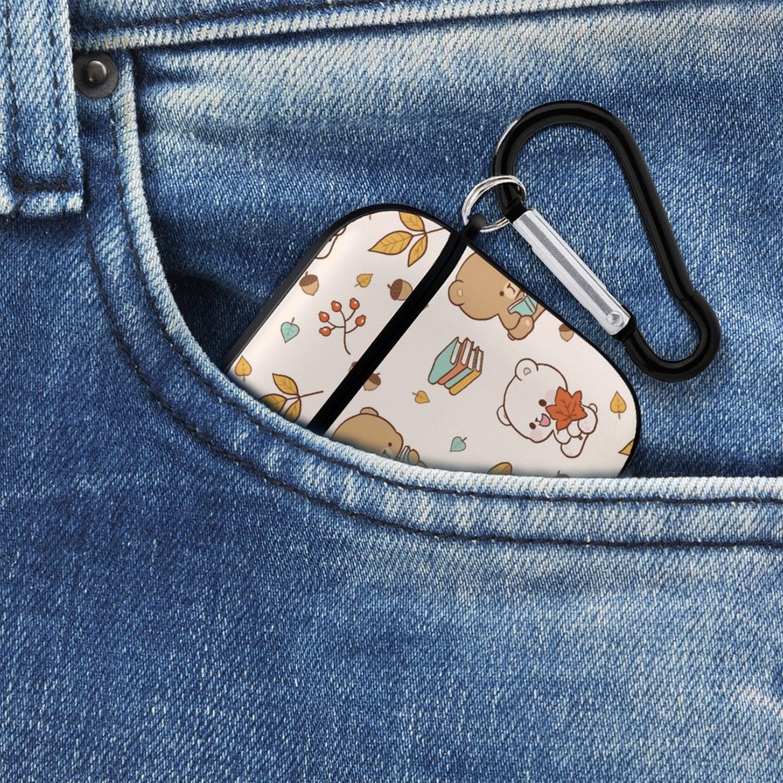 Custom AirPod Case Cover is pocket portable with durable clip.