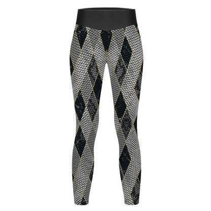 Isolated View: Personalized Honeycomb Scrunch Butt Lifting Leggings Argyle