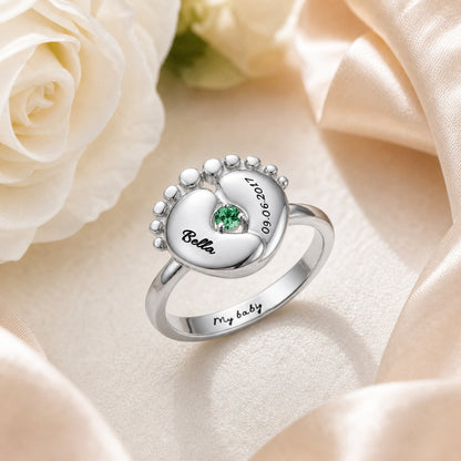 Custom Baby Feet Ring lifestyle view custom jewelry