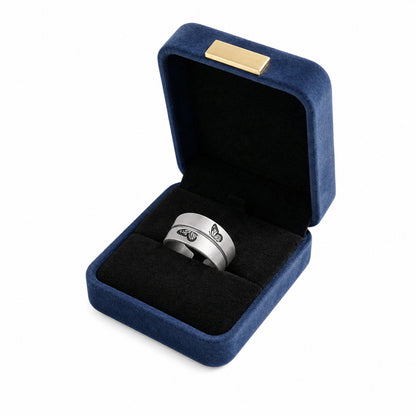 Custom butterfly open band ring gift view