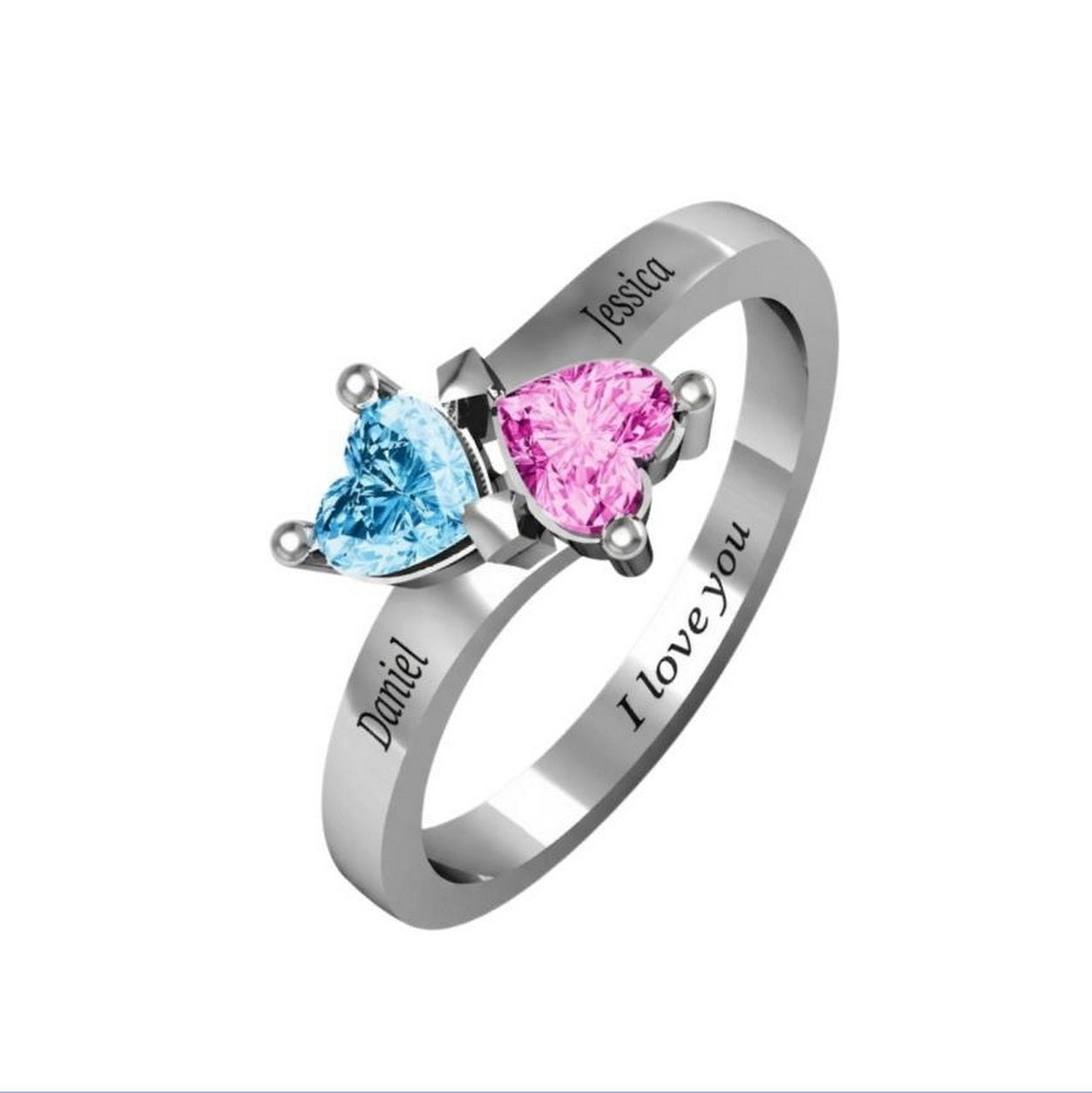 Custom Butterfly Two Birthstone Ring main product view