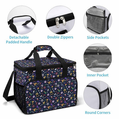 Custom Cooler Bag Adjustable Strap And Handle Details.