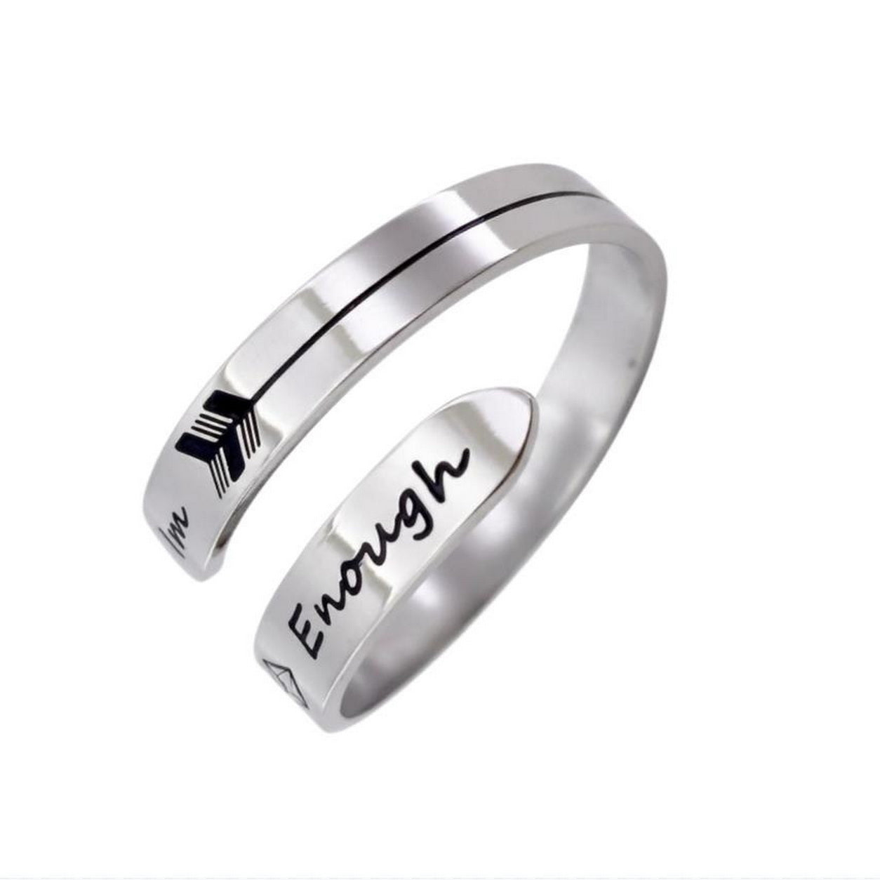 Custom Engraved Couple Name Band Ring main product view