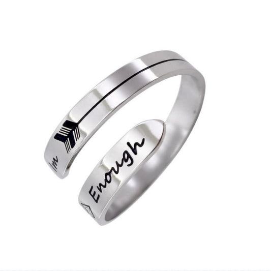 Custom Engraved Couple Name Band Ring main product view