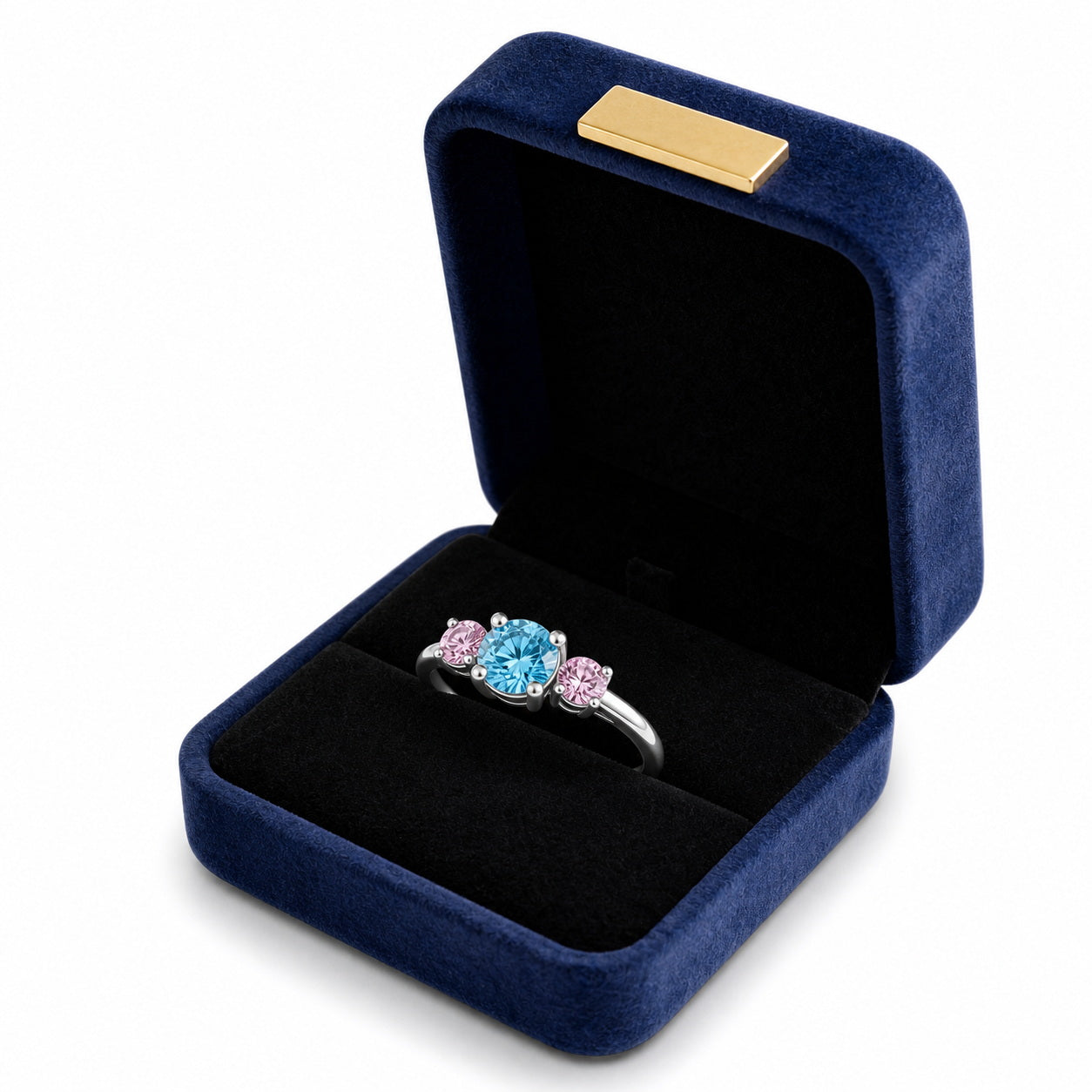 Custom family birthstone ring gift view