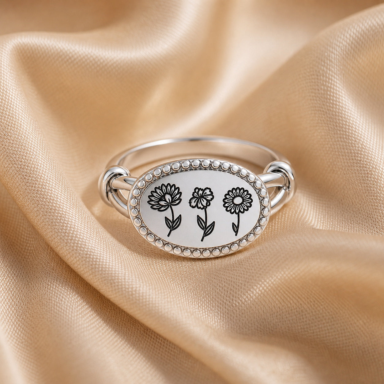Custom family botanical name ring detail view