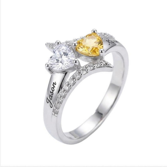 Custom Floral Birthstone Ring main product view custom jewel