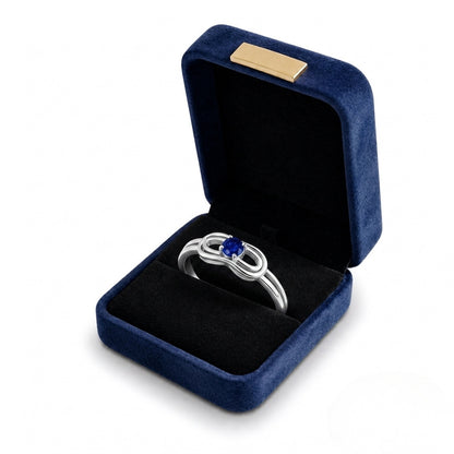 Custom geometric birthstone ring gift view