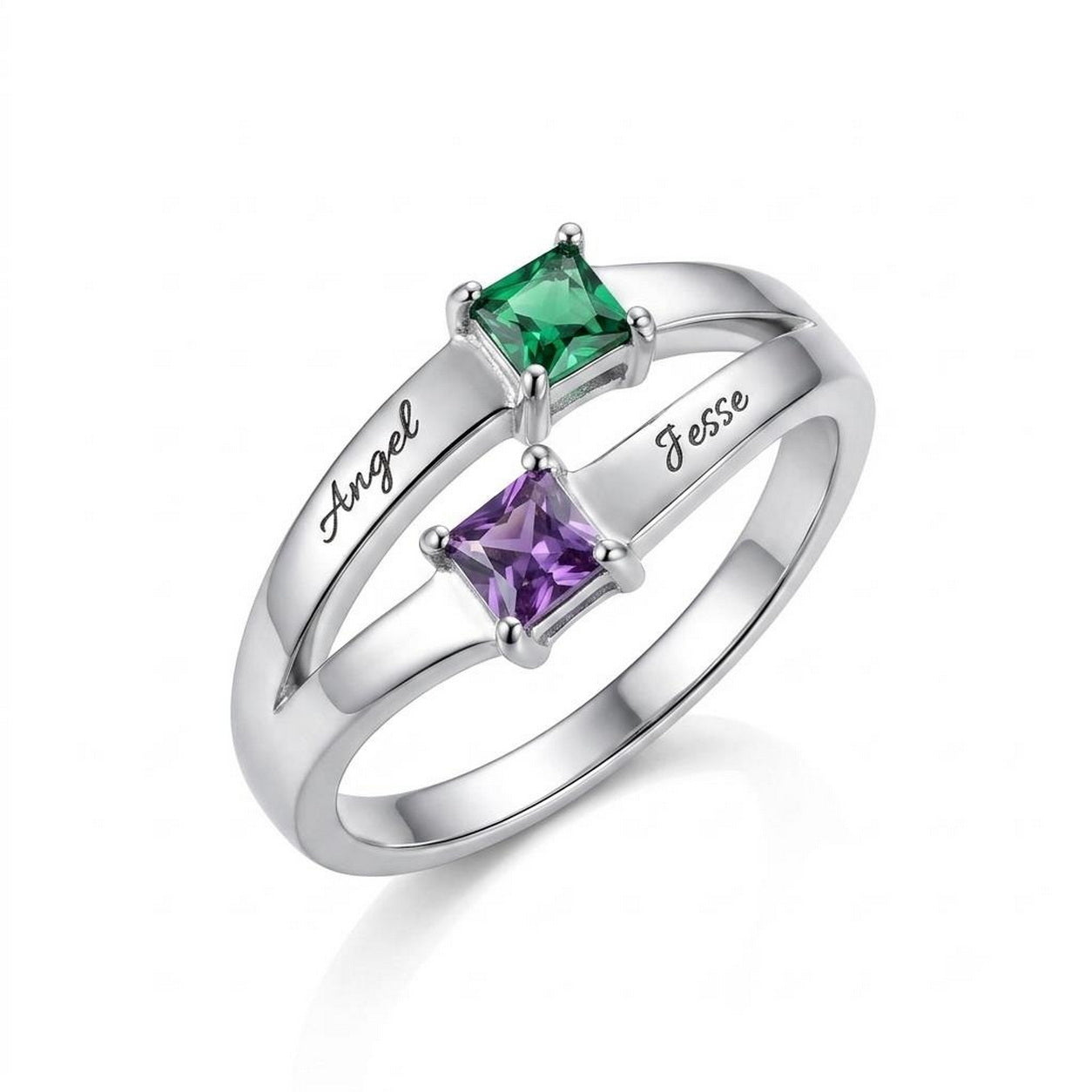 Custom Geometric Two Ring main product view