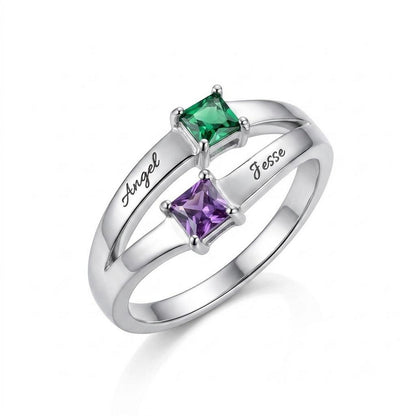 Custom Geometric Two Ring main product view