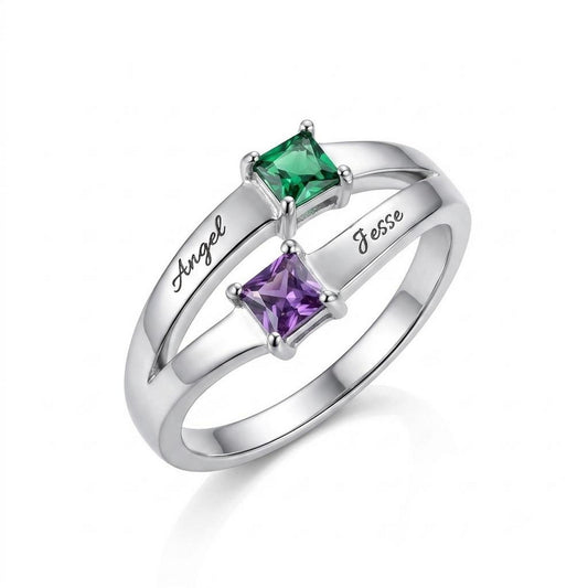 Custom Geometric Two Ring main product view